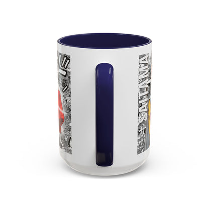 Saitama Mug |One Punch Man Inspired Collage Accent Mug (11/15 oz)