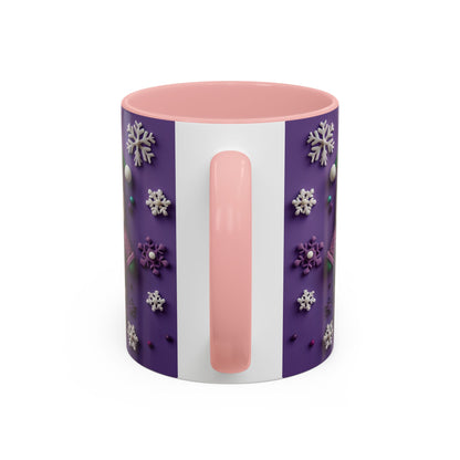 Purple Santa Snowflake Mug | Accent Coffee Mug