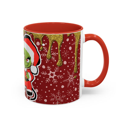 Grinch and Mouse Santa Mug | Accent Coffee Mug 11oz 15oz