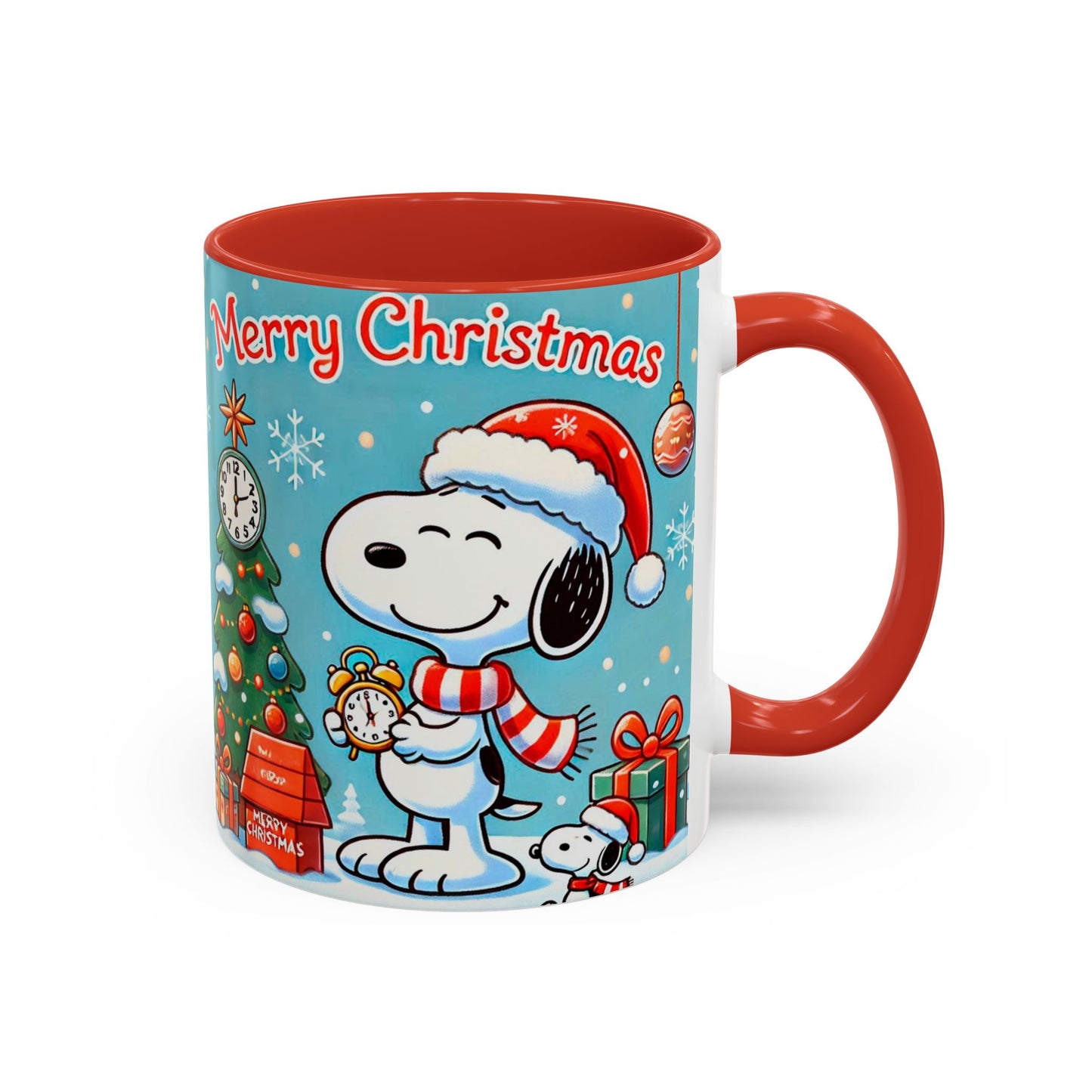 Beagle Chistmas Illustration Mug | Accent Coffee Mug 11oz 15oz