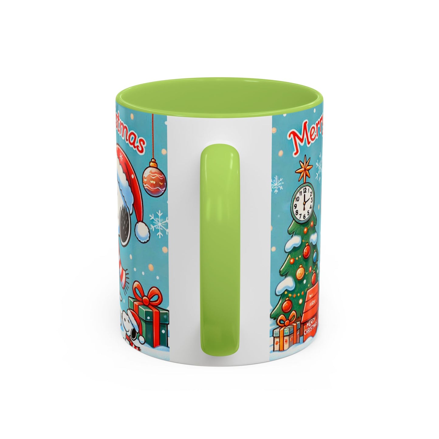 Beagle Chistmas Illustration Mug | Accent Coffee Mug 11oz 15oz