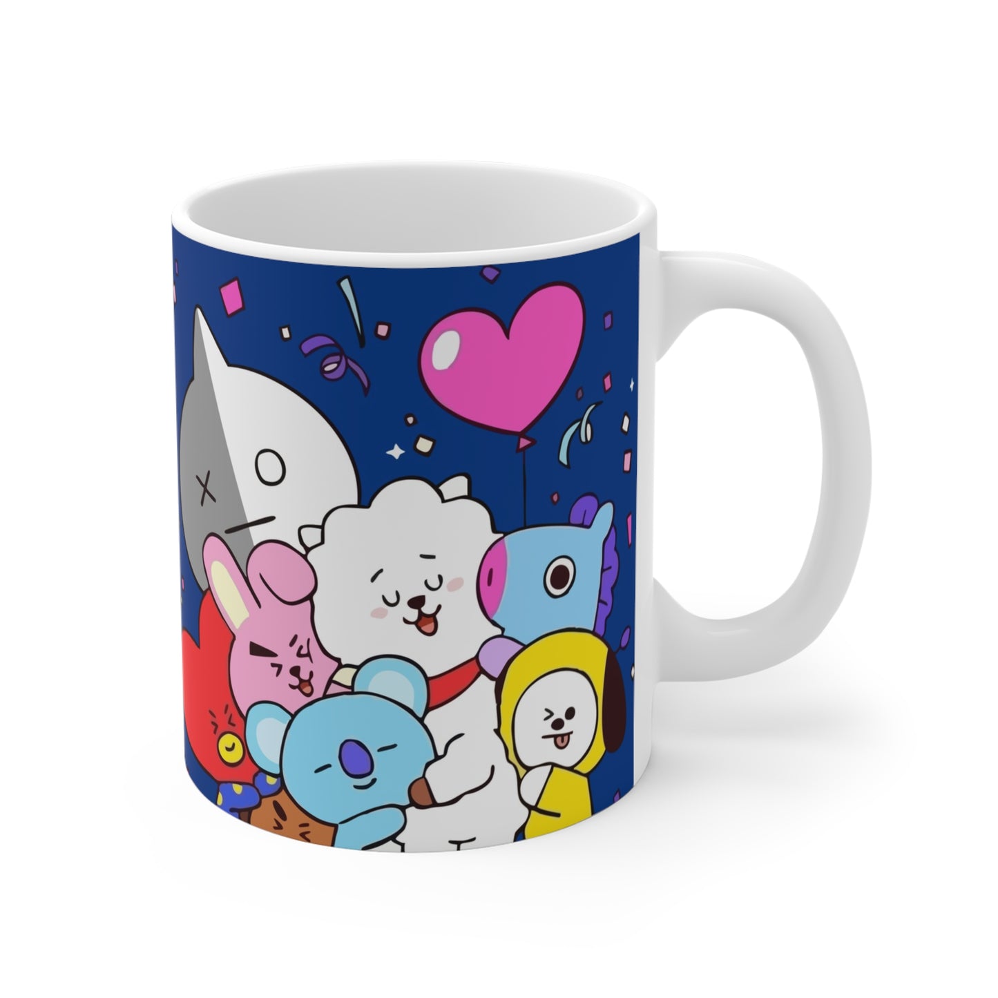 BT21 Characters Mug | Cute Kawaii Cartoon Crew, 11oz Ceramic