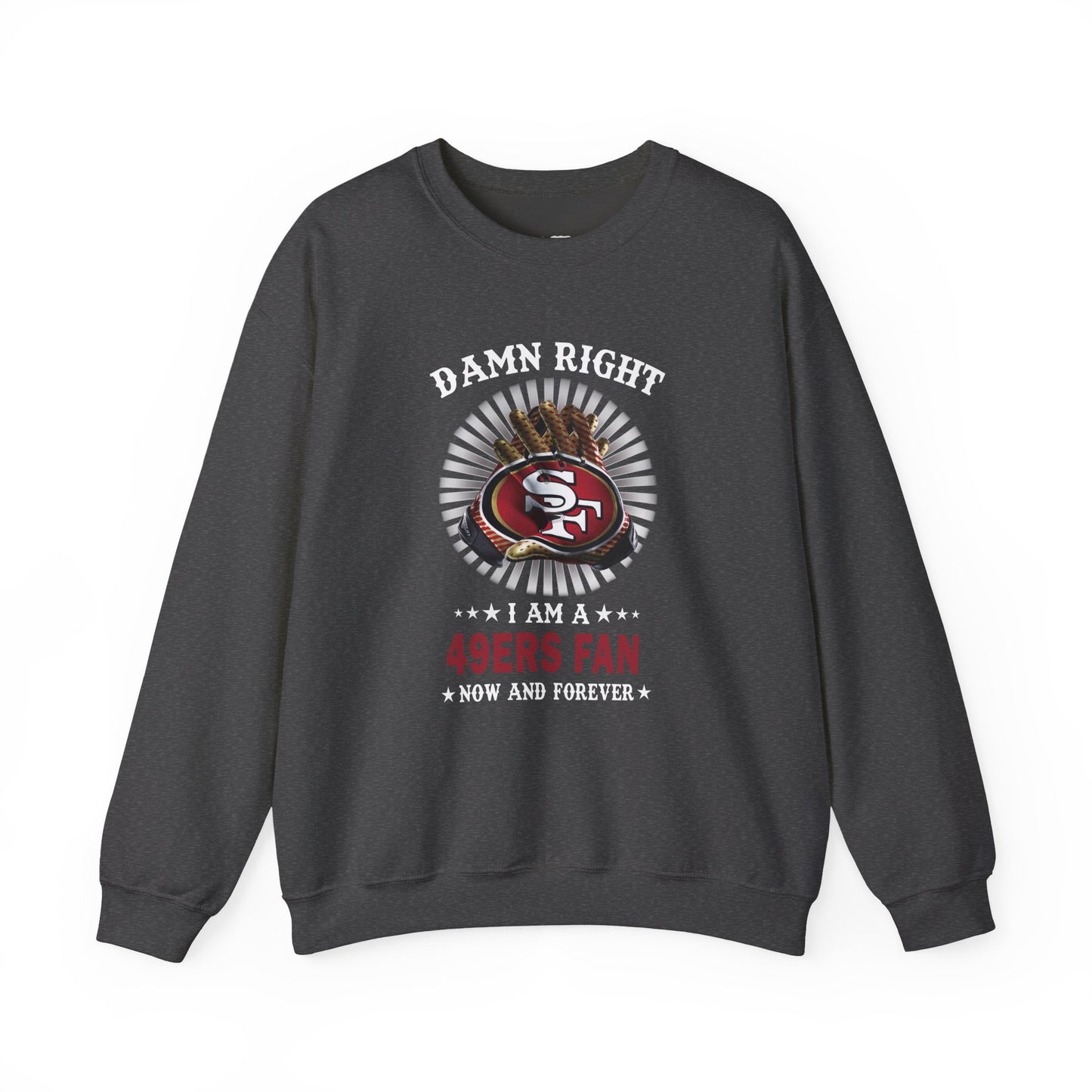 Customizable 49ers Fan Crewneck Sweatshirt | Football Team Logo Pullover