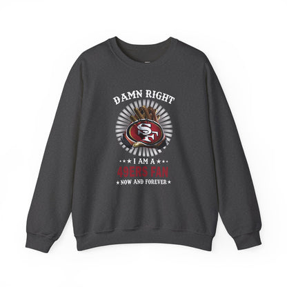Customizable 49ers Fan Crewneck Sweatshirt | Football Team Logo Pullover