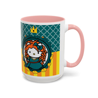 Redheaded Princess Kitty Accent Coffee Mug | Cute Cat Princess Design