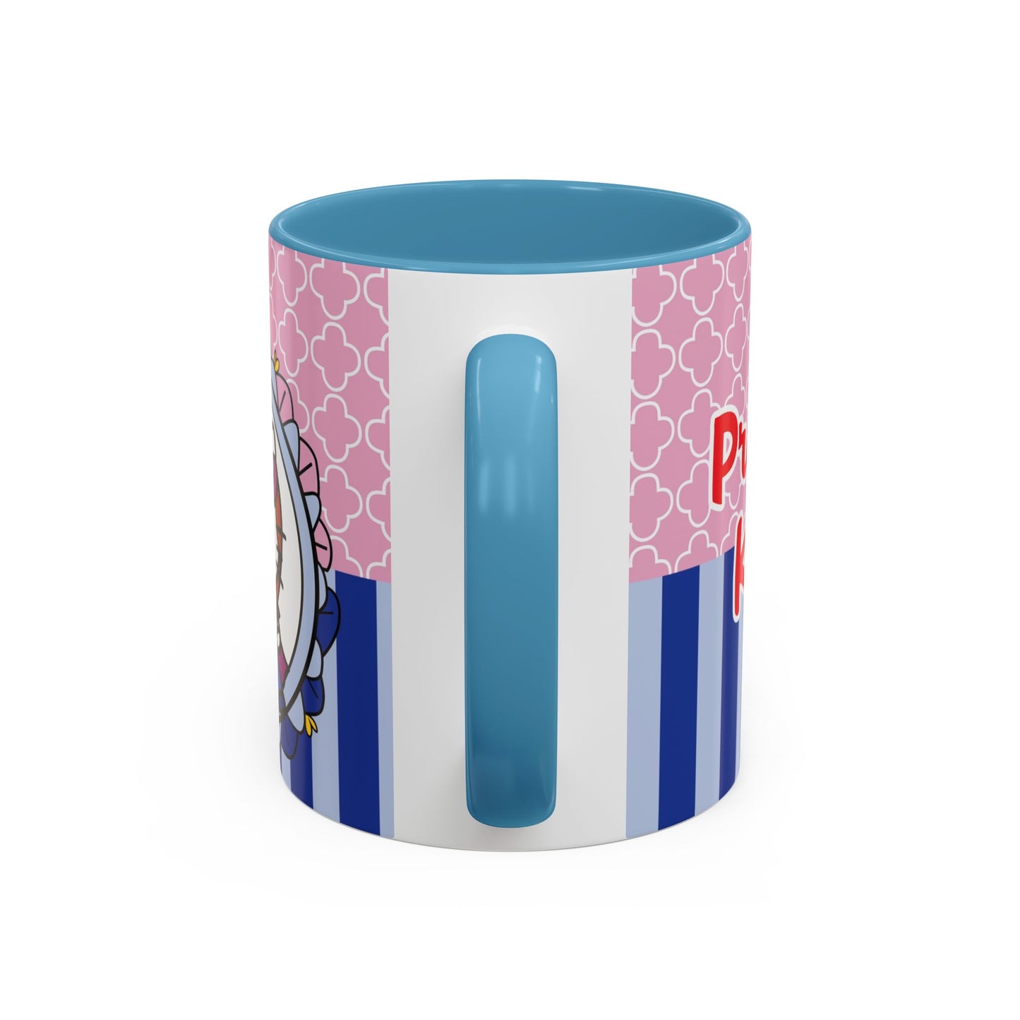 Princess Kitty Hello Kitty Accent Coffee Mug | Cute Pink & Blue 11/15oz