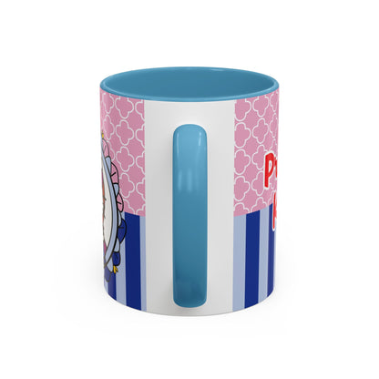 Princess Kitty Hello Kitty Accent Coffee Mug | Cute Pink & Blue 11/15oz