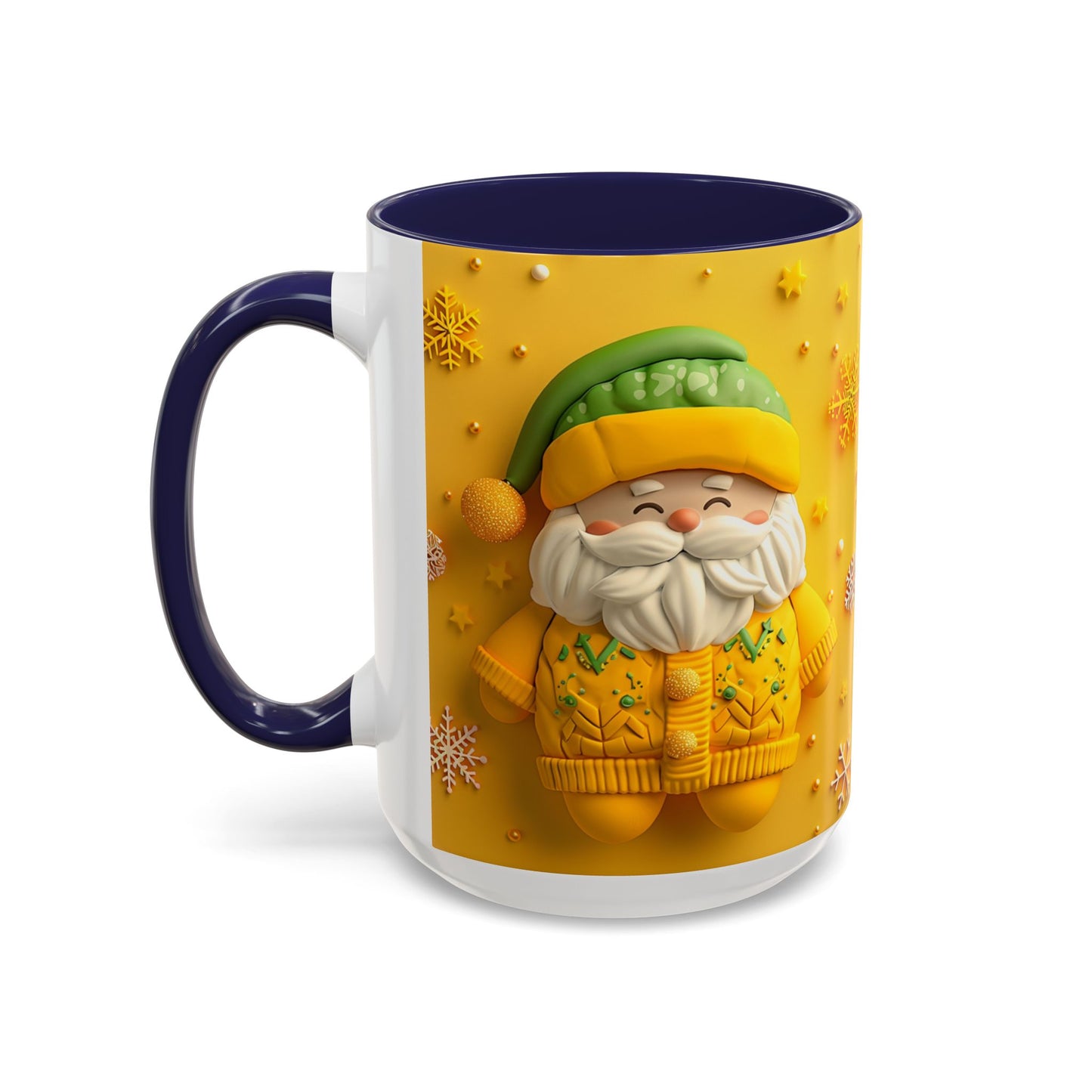 Yellow Sweater Santa Mug | Accent Coffee Mug