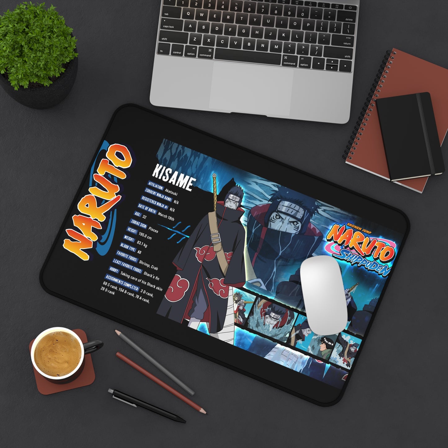 Naruto Shippuden Kisame Desk Mat | Anime Gaming Mouse Pad