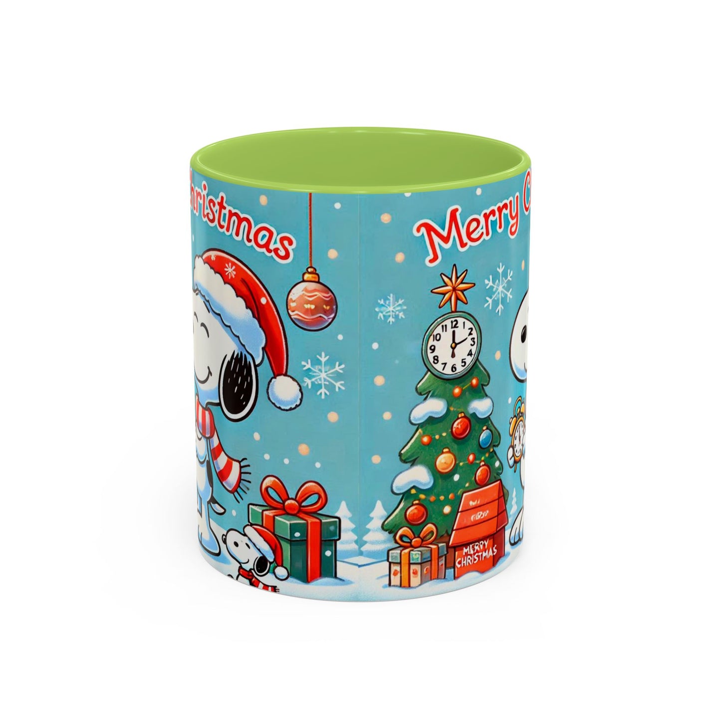 Beagle Chistmas Illustration Mug | Accent Coffee Mug 11oz 15oz