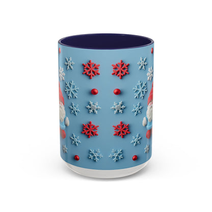 Santa Snowflake Pattern Mug | Accent Coffee Mug