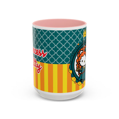 Redheaded Princess Kitty Accent Coffee Mug | Cute Cat Princess Design