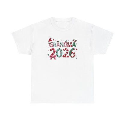 Grandma 2026 Christmas Tee Festive Holiday Gift Shirt for New Grandmothers