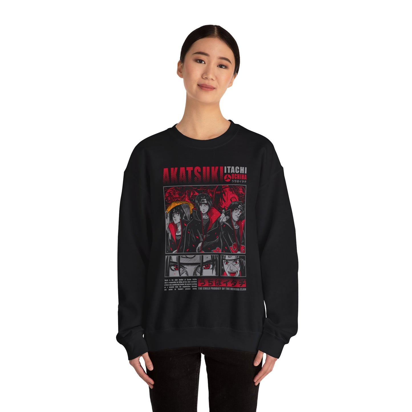 Personalizable Akatsuki Anime Characters Crewneck Sweatshirt | Manga Panel Graphic