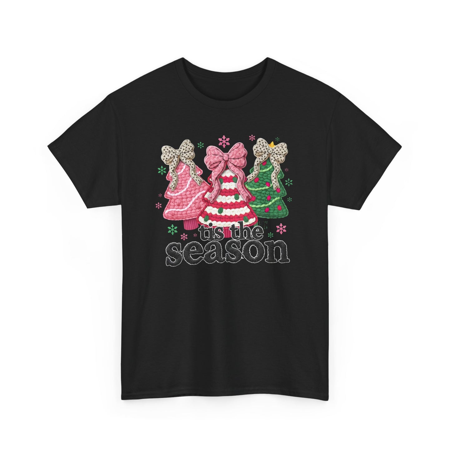 Tis the Season Christmas Trees tee | Holiday tree trio graphic tee