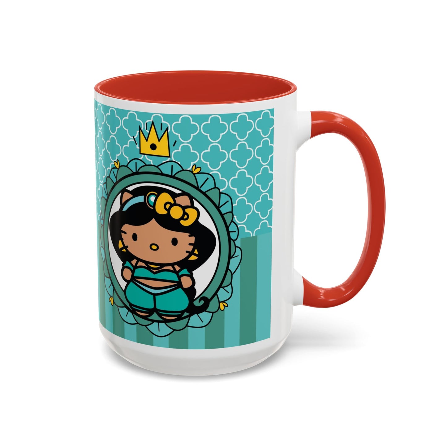 Princess Girl Cartoon Teal Accent Coffee Mug | 11oz 15oz