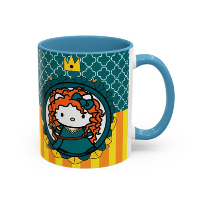 Redheaded Princess Kitty Accent Coffee Mug | Cute Cat Princess Design