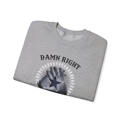 Customizable Cowboys Fan Crewneck Sweatshirt | Dallas Star Football Sweatshirt