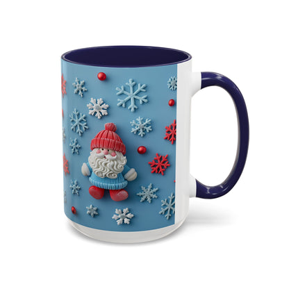 Santa Snowflake Pattern Mug | Accent Coffee Mug