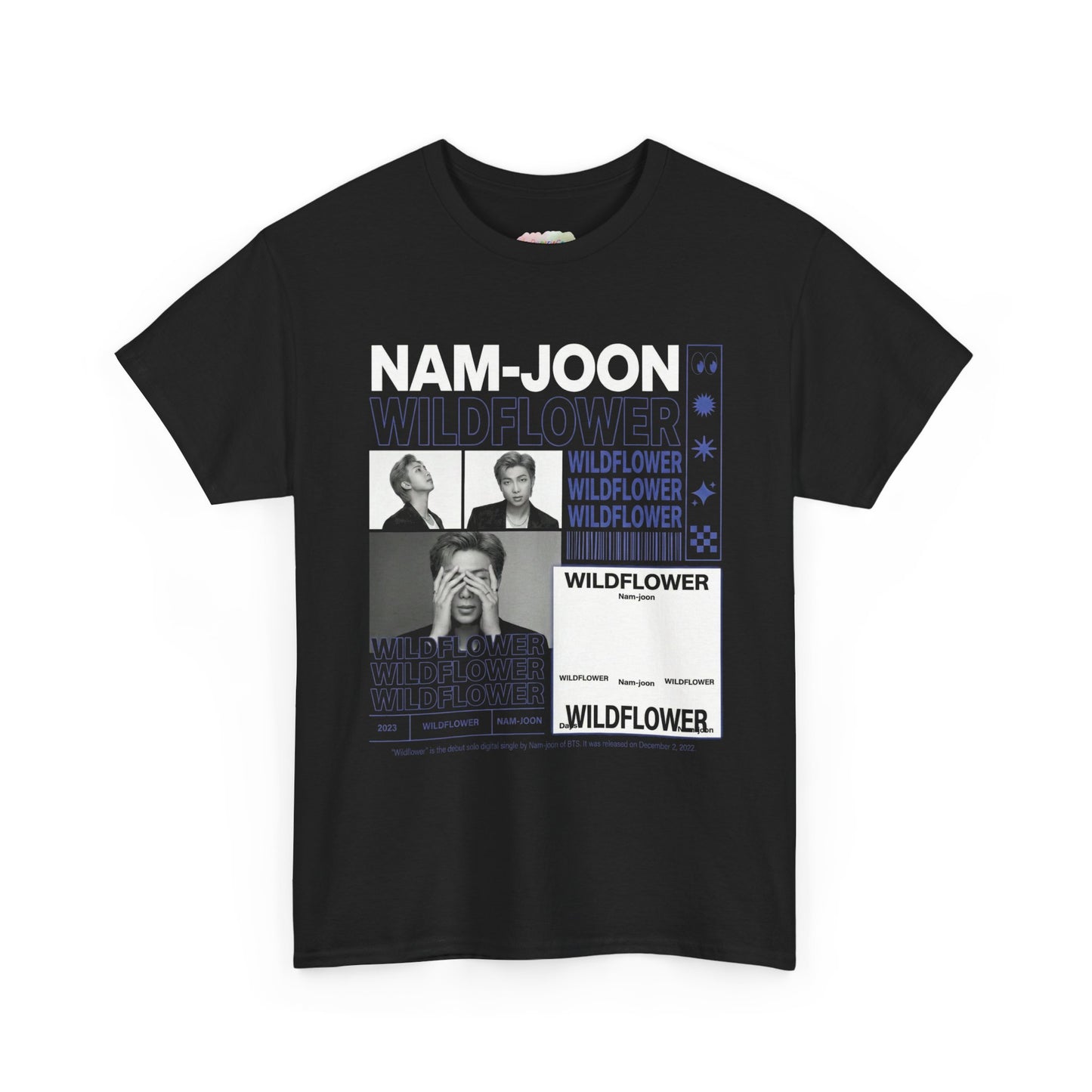 Wildflower Photo Collage Tee | Nam-Joon Text Graphic Tee