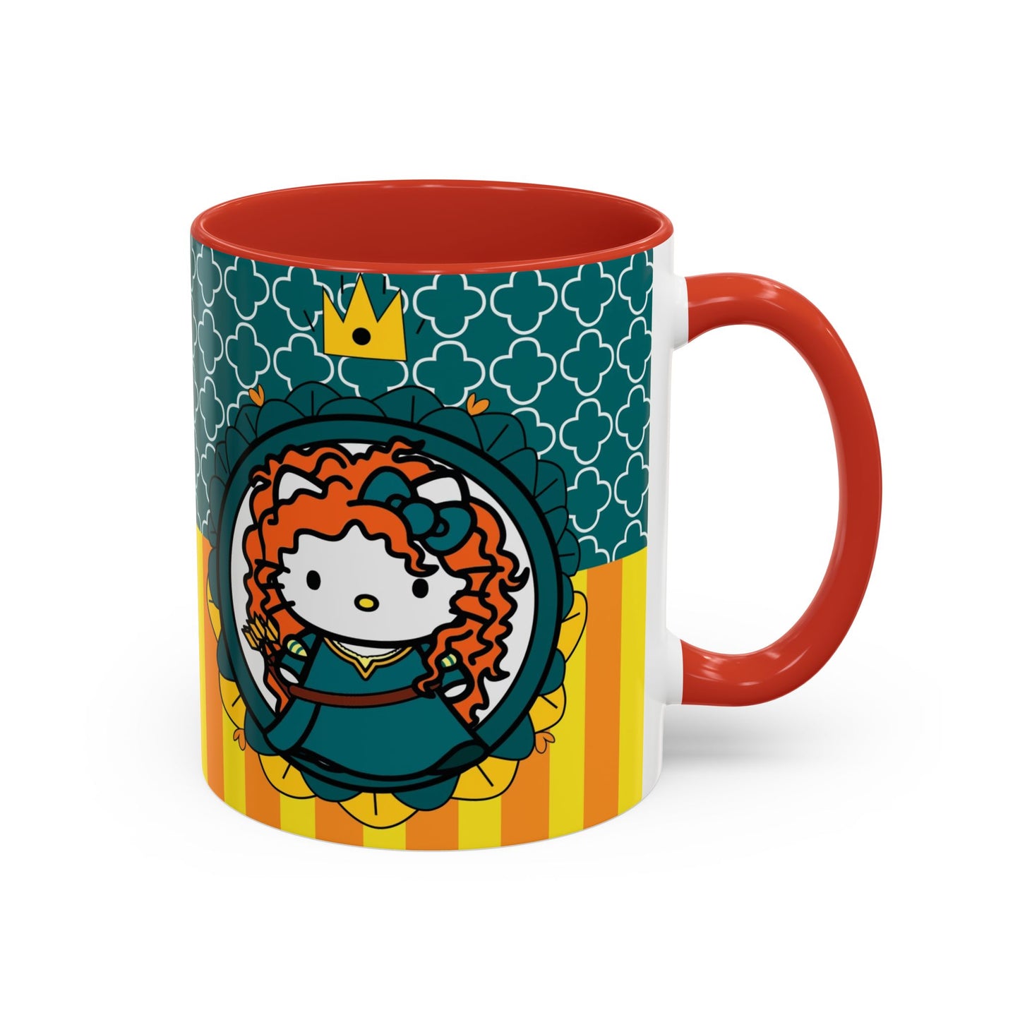Redheaded Princess Kitty Accent Coffee Mug | Cute Cat Princess Design