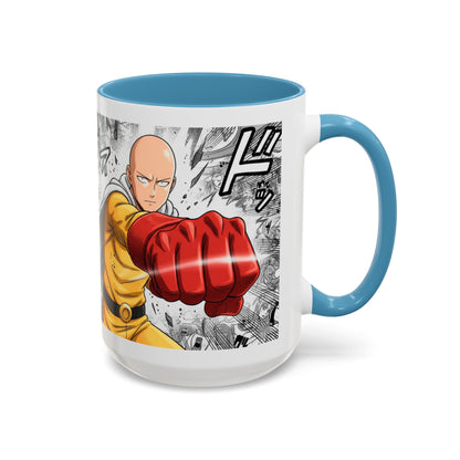 Saitama Mug |One Punch Man Inspired Collage Accent Mug (11/15 oz)
