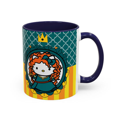 Redheaded Princess Kitty Accent Coffee Mug | Cute Cat Princess Design