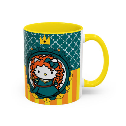 Redheaded Princess Kitty Accent Coffee Mug | Cute Cat Princess Design