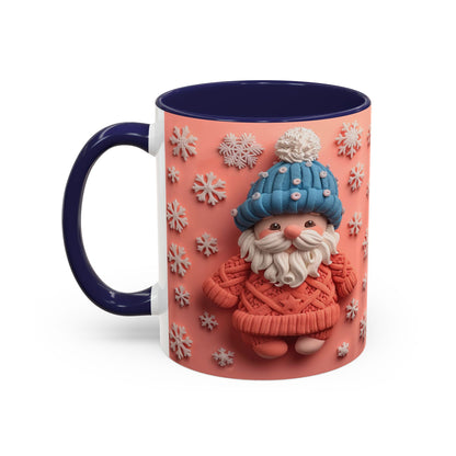 Knit Gnome with Snowflakes Mug | Accent Coffee Mug 11oz 15oz