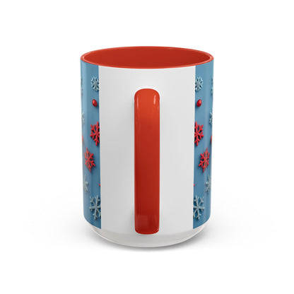 Santa Snowflake Pattern Mug | Accent Coffee Mug