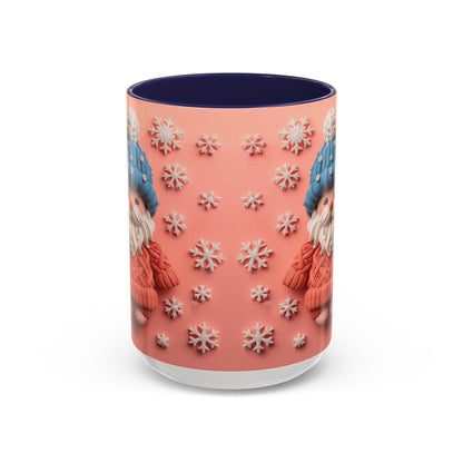Knit Gnome with Snowflakes Mug | Accent Coffee Mug 11oz 15oz