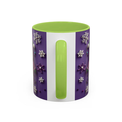 Purple Santa Snowflake Mug | Accent Coffee Mug