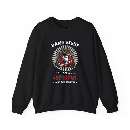 Customizable 49ers Fan Crewneck Sweatshirt | Football Team Logo Pullover
