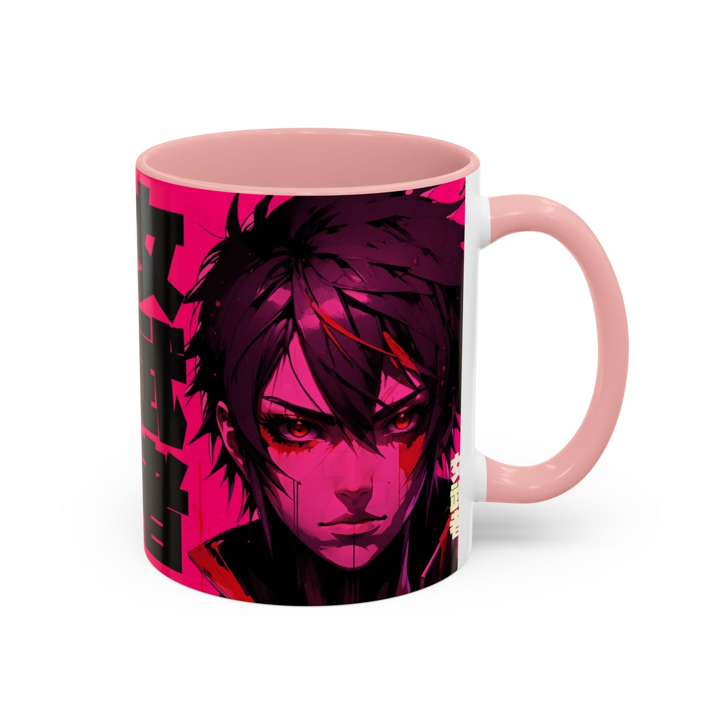 Neon Anime Samurai Mug | Accent Coffee Mug 11oz 15oz