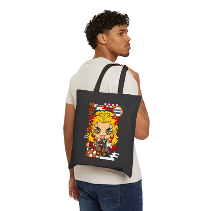 Chibi Rengoku Tote Bag | Demon Slayer Inspired Canvas Tote bag