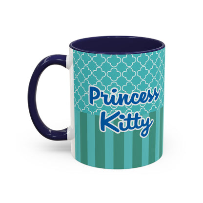 Princess Girl Cartoon Teal Accent Coffee Mug | 11oz 15oz