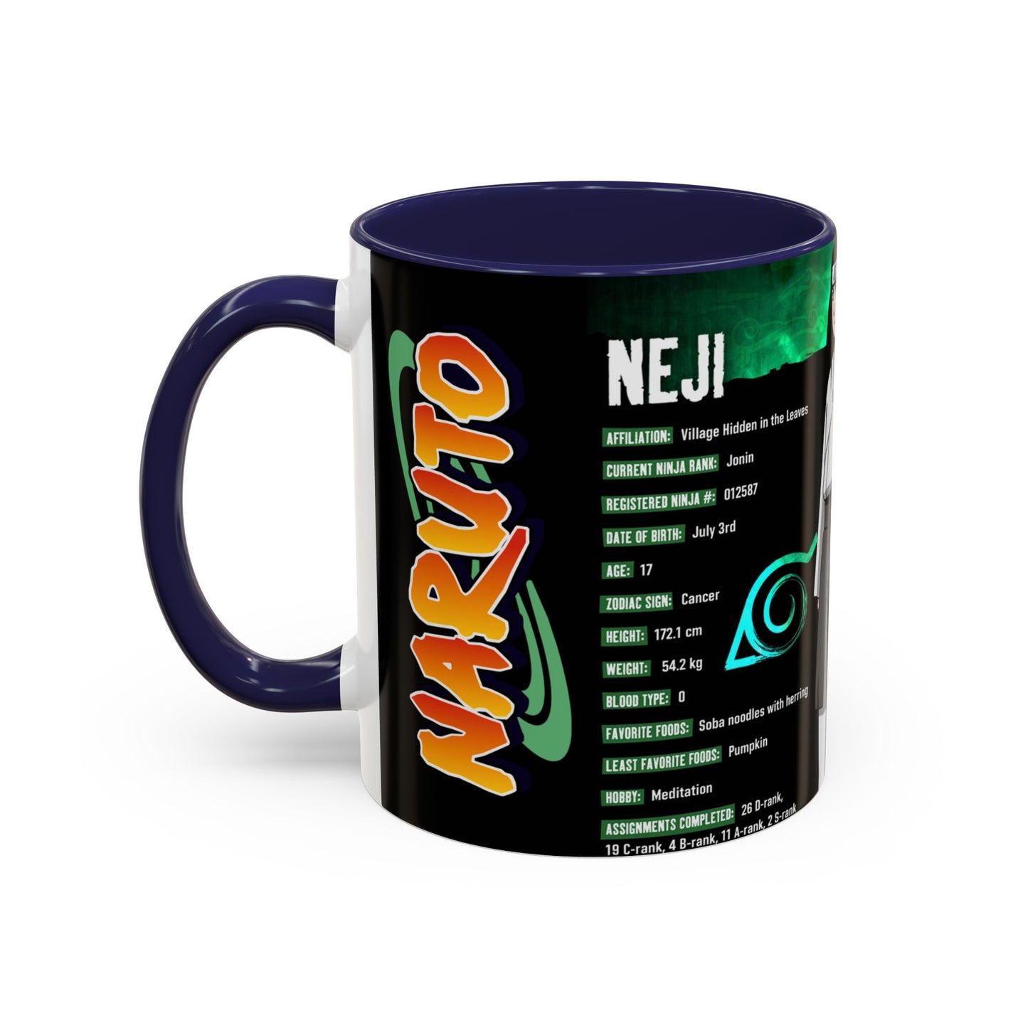 Naruto Shippuden Neji Accent Coffee Mug | Coffee Mug (11/15oz)