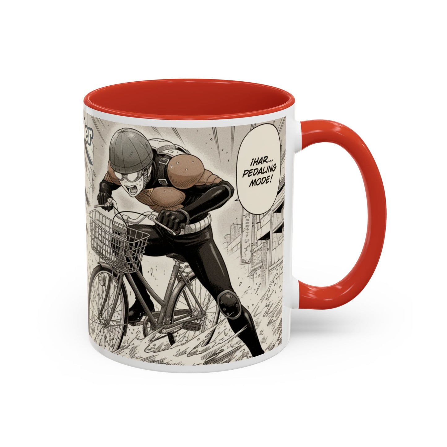 Mumen Rider Comic Panel Coffee Mug  Anime Hero Bike Design (11/15oz)