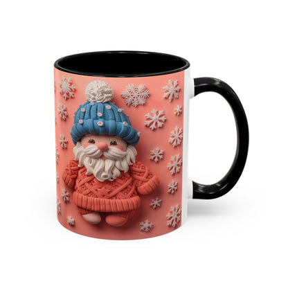 Knit Gnome with Snowflakes Mug | Accent Coffee Mug 11oz 15oz