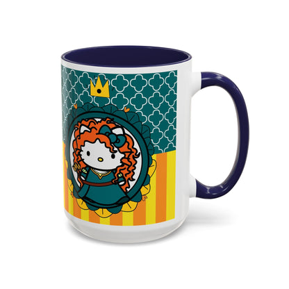 Redheaded Princess Kitty Accent Coffee Mug | Cute Cat Princess Design