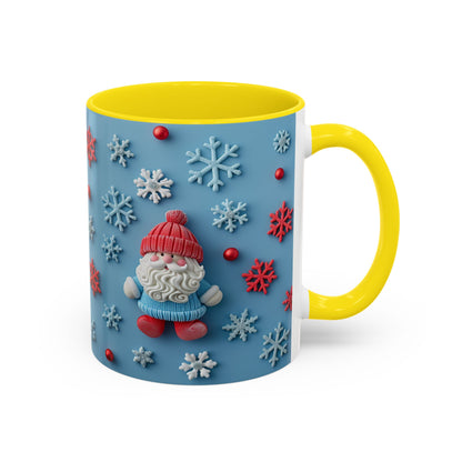 Santa Snowflake Pattern Mug | Accent Coffee Mug
