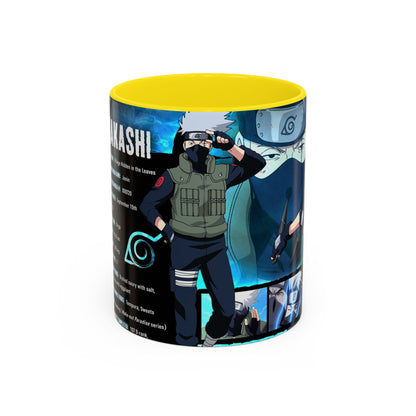 Naruto Kakashi Accent Coffee Mug  Anime Character Collage 11/15oz