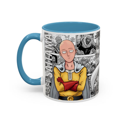 Saitama Mug |One Punch Man Inspired Collage Accent Mug (11/15 oz)