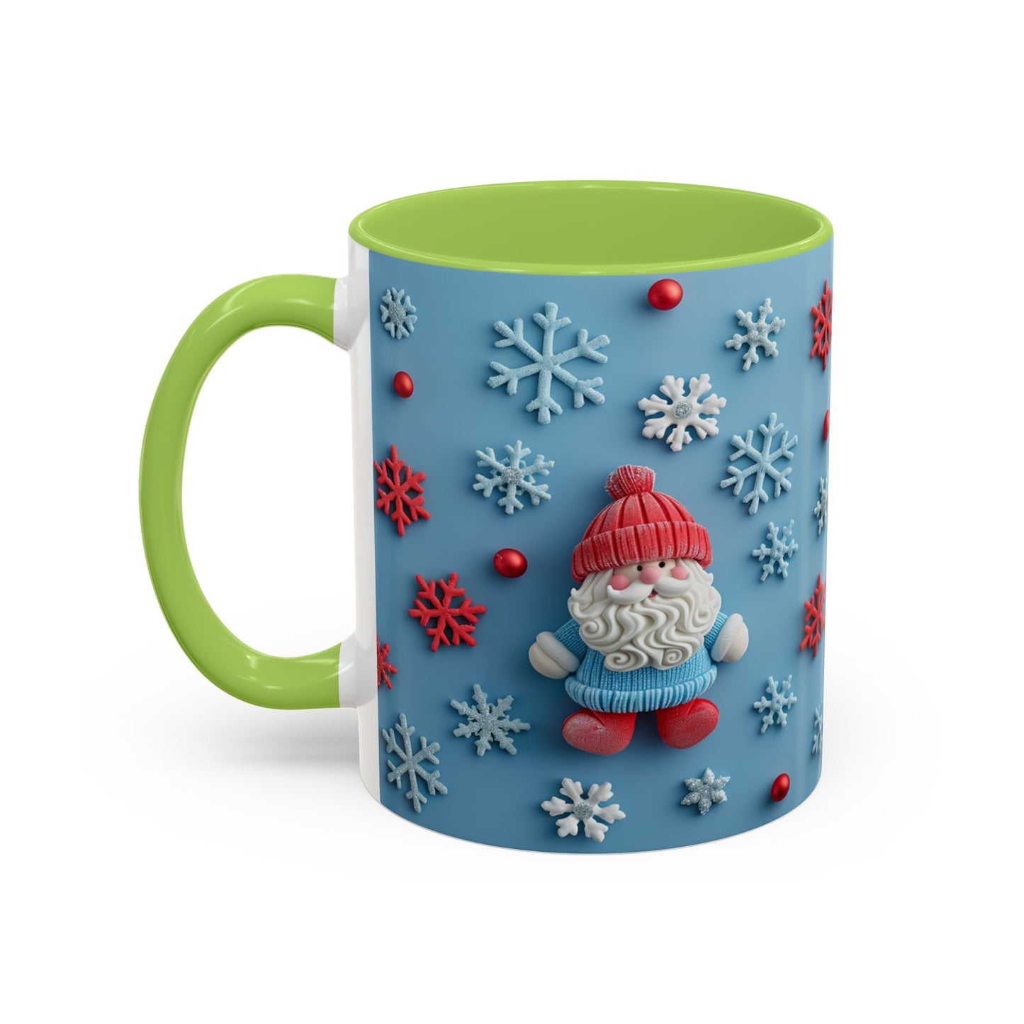 Santa Snowflake Pattern Mug | Accent Coffee Mug