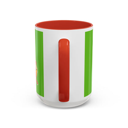 Grinch Character with Poop Present Mug | Accent Coffee Mug