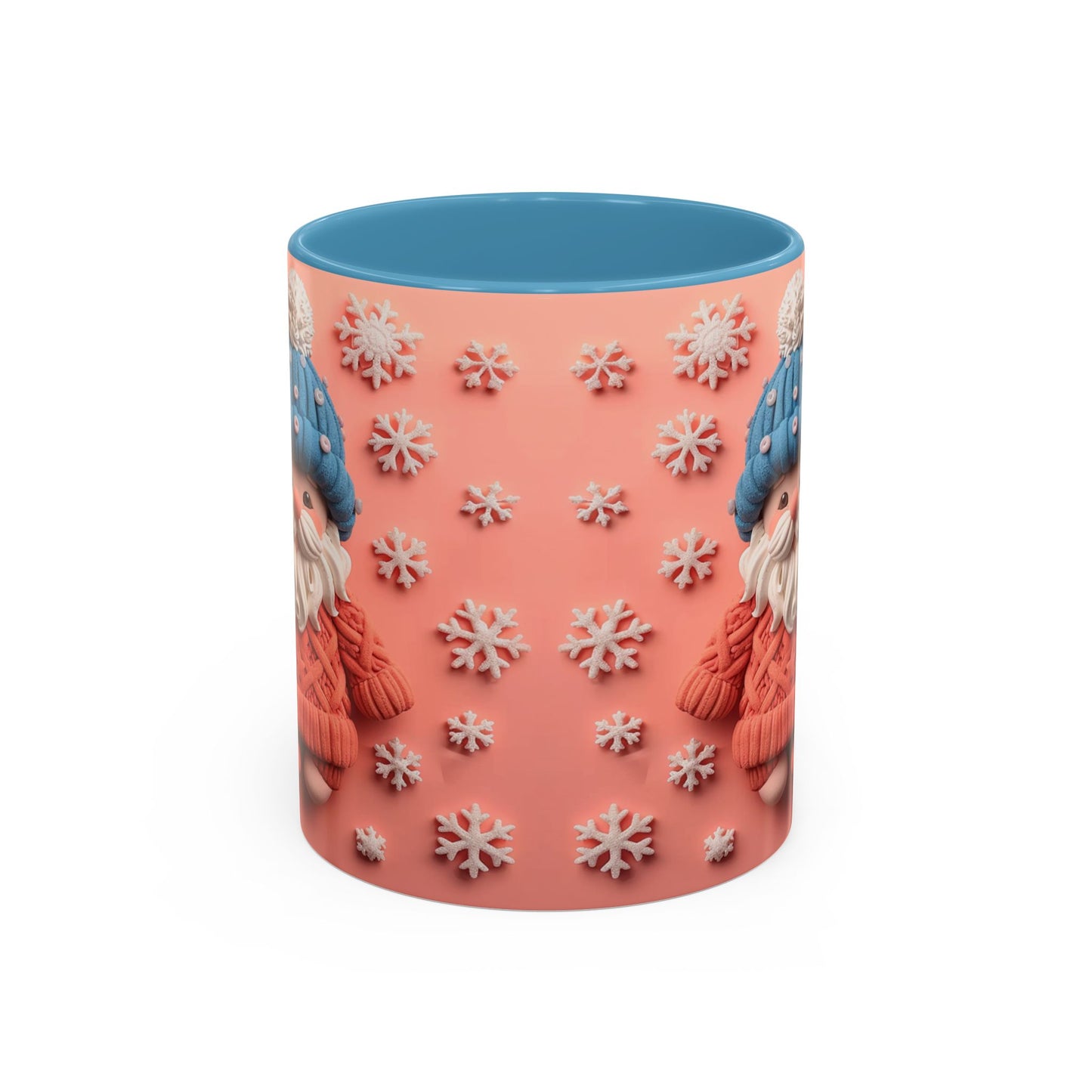 Knit Gnome with Snowflakes Mug | Accent Coffee Mug 11oz 15oz