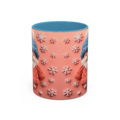 Knit Gnome with Snowflakes Mug | Accent Coffee Mug 11oz 15oz