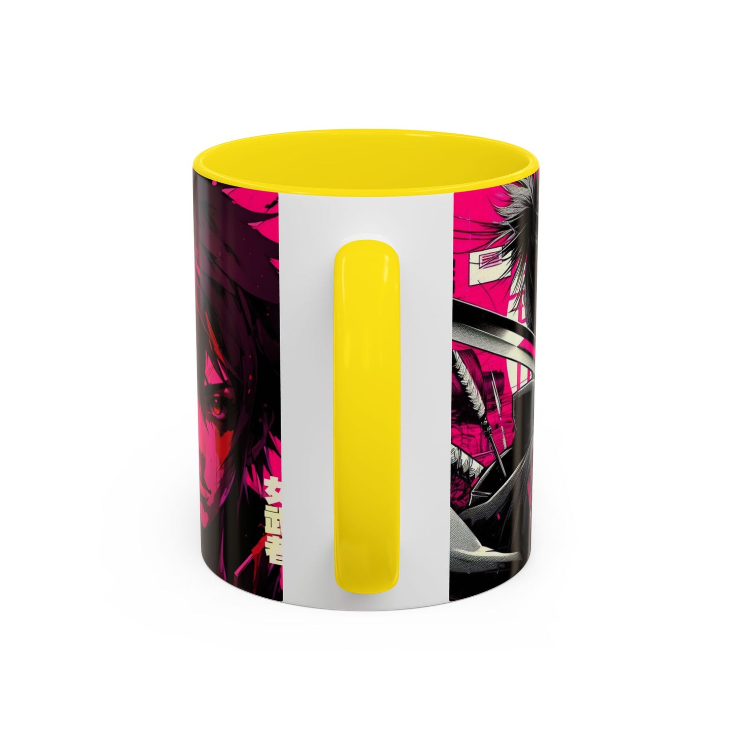 Neon Anime Samurai Mug | Accent Coffee Mug 11oz 15oz