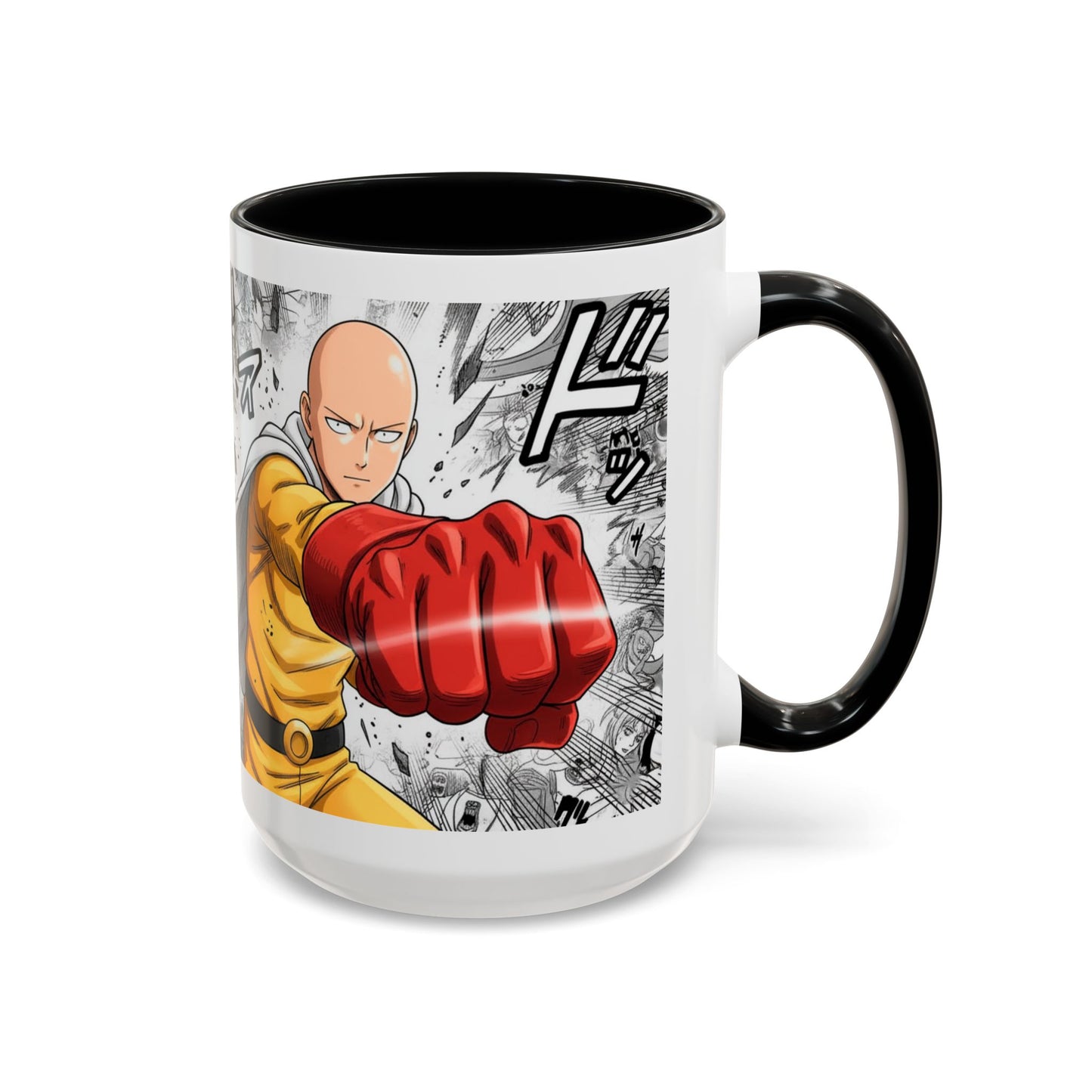 Saitama Mug |One Punch Man Inspired Collage Accent Mug (11/15 oz)