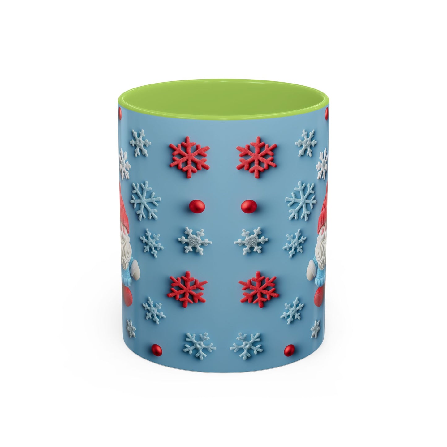 Santa Snowflake Pattern Mug | Accent Coffee Mug